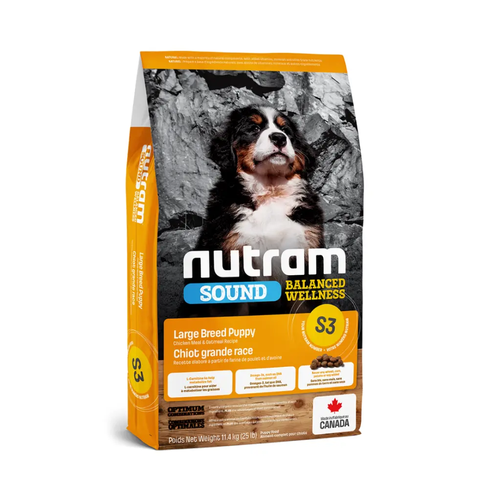 Nutram® S3 Sound Large Breed Puppy 11.4 Kg.| Cachorro Razas Grandes