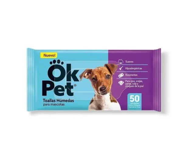 Ok Pet Toalla Húmeda x 50 Unidades