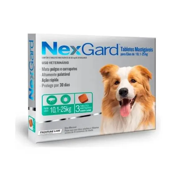 Nexgard para Perros De 10.1 Kg a 25 Kg X 3 UND