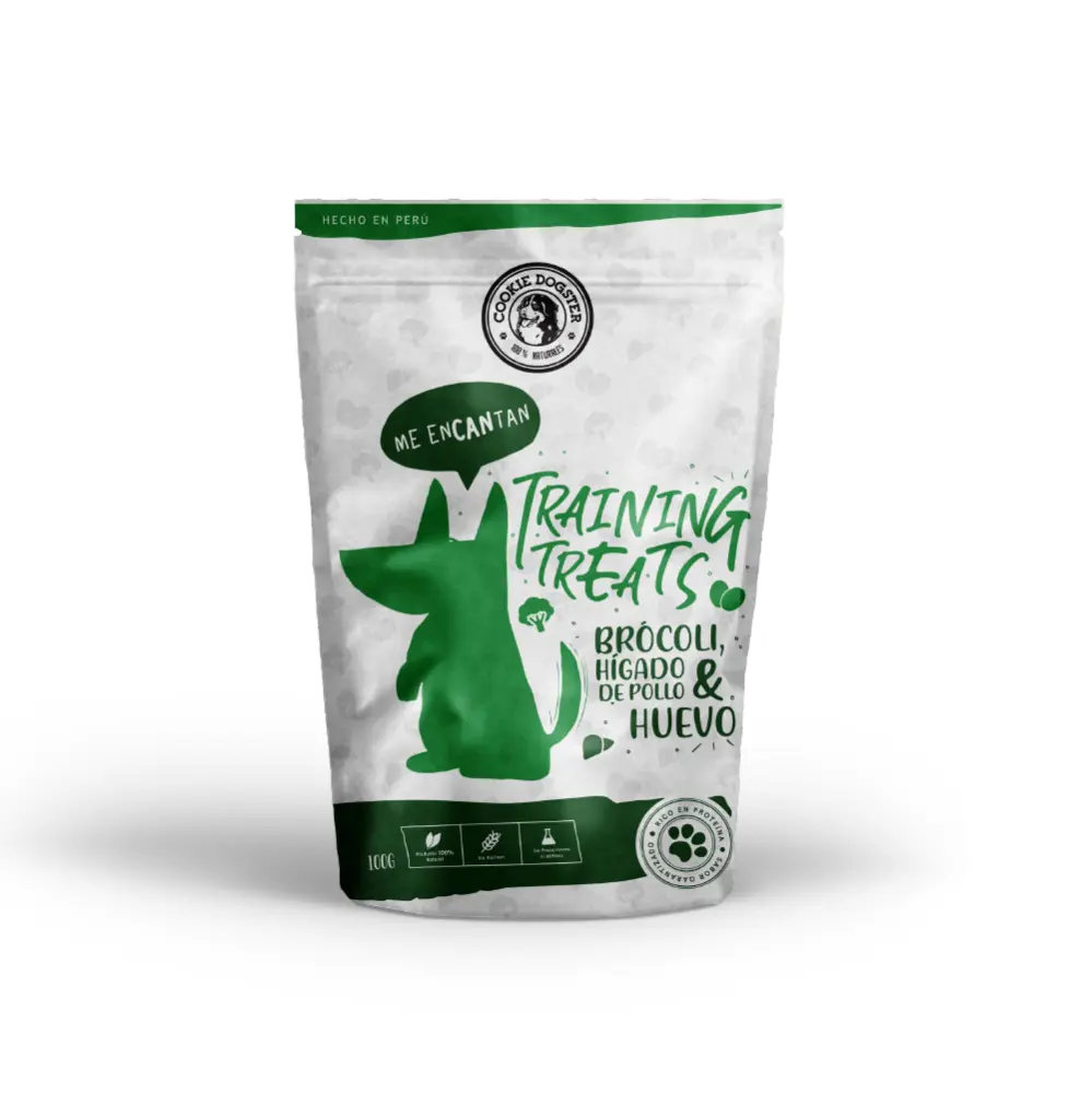Cookie Dogster – Training Treats – Galletas de Brócoli, Hígado de Pollo y Huevo 100gr