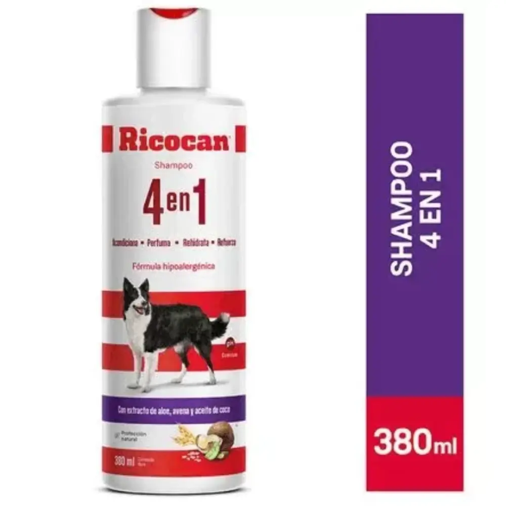 Ricocan Shampoo Adulto 4 en 1 Frasco 380 Ml