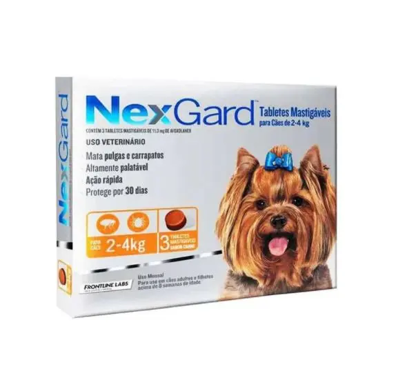Nexgard de Perros De 2 Kg a 4 Kg X 3 UND