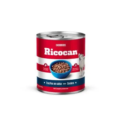 Ricocan Cordero Cachorro Trocitos Lata 280 Gr
