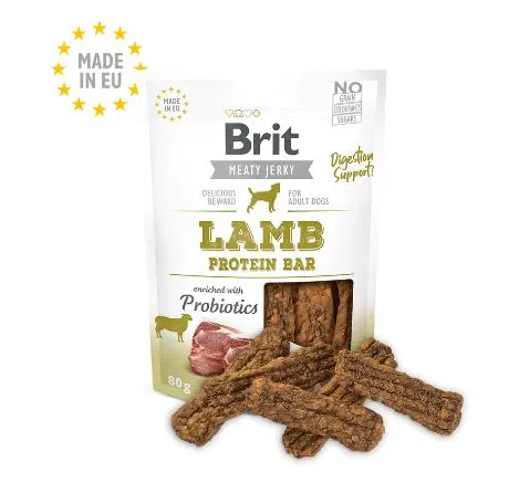 Brit Jerky Lamb Protein Bar X 80 G – Barras Proteicas De Cordero