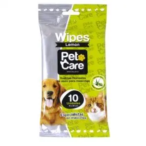 PET CARE – Toallas Húmedas Limón x 10 UND