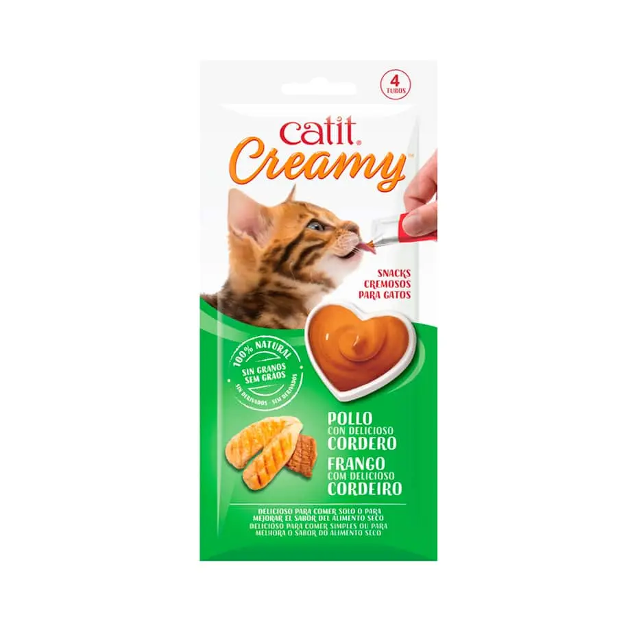 Cat It Creamy Pollo Con Cordero 4x10gr (AGOTADO)