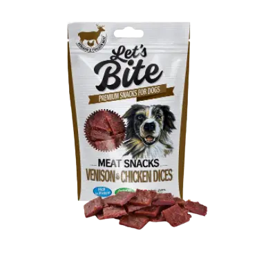 Let’s Bite MEAT SNACKS VENISON & CHICKEN DICES 80 gr