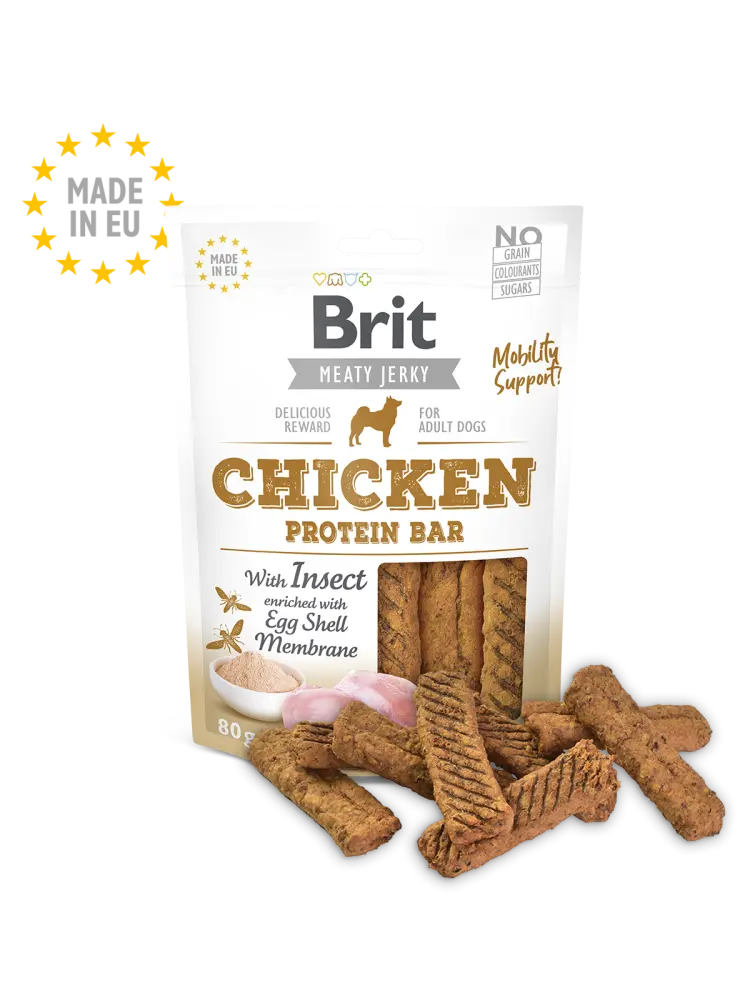 Brit Jerky Snack Chicken with Insect Protein Bar 80gr