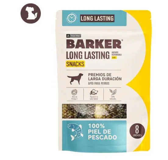 Barker Long Lasting Snacks Piel De Pescado X 8 Und