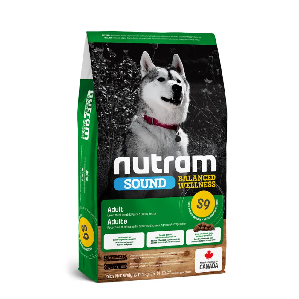 Nutram S9 Sound Lamb Adult Dog 11.4 Kg.| Adulto Cordero