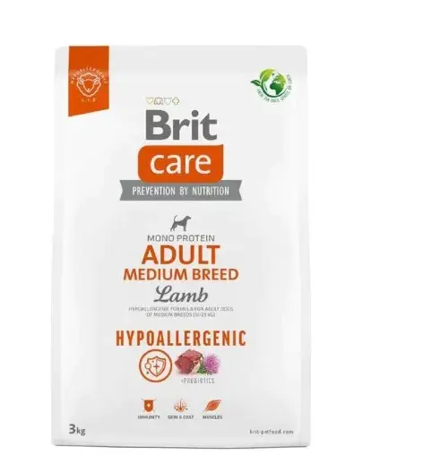 Brit Care Adult Medium Breed Lamb & Rice 3 Kg – Cordero y Arroz