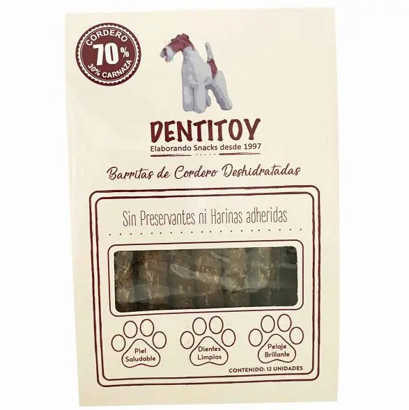 Dentitoy Barritas de Cordero x 12 Unidades
