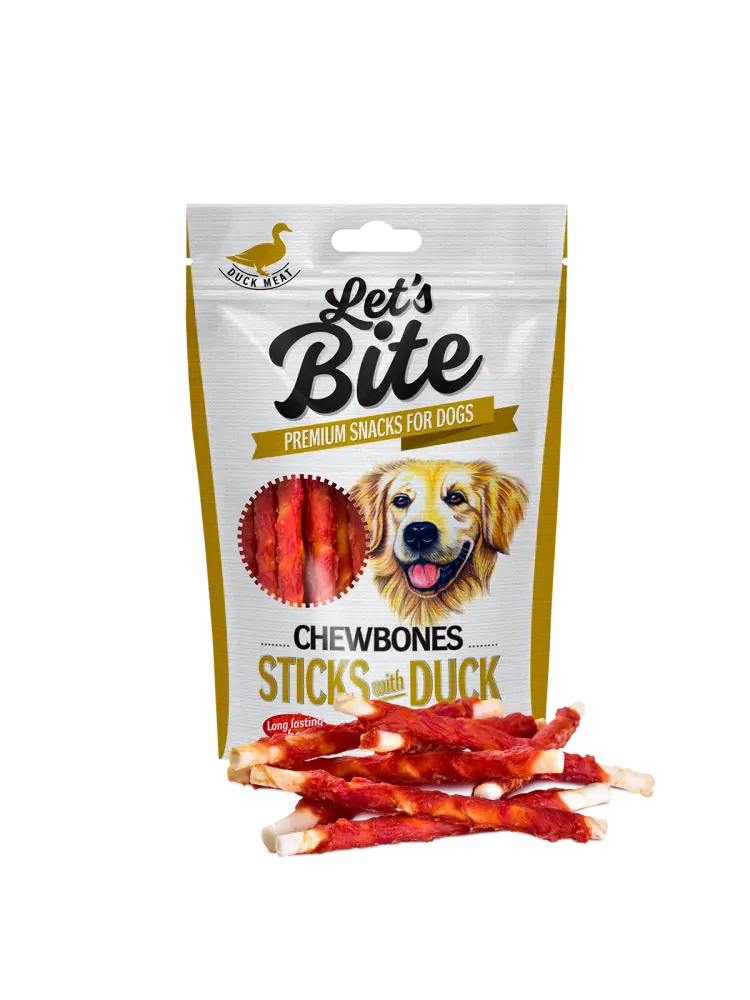 Let’s Bite CHEWBONES STICKS WITH DUCK 80 gr