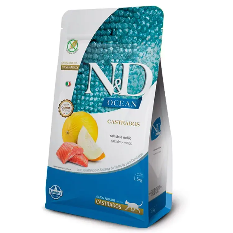 N&D Ocean Gatos Castrados – Salmón con Melón 1.5 kg
