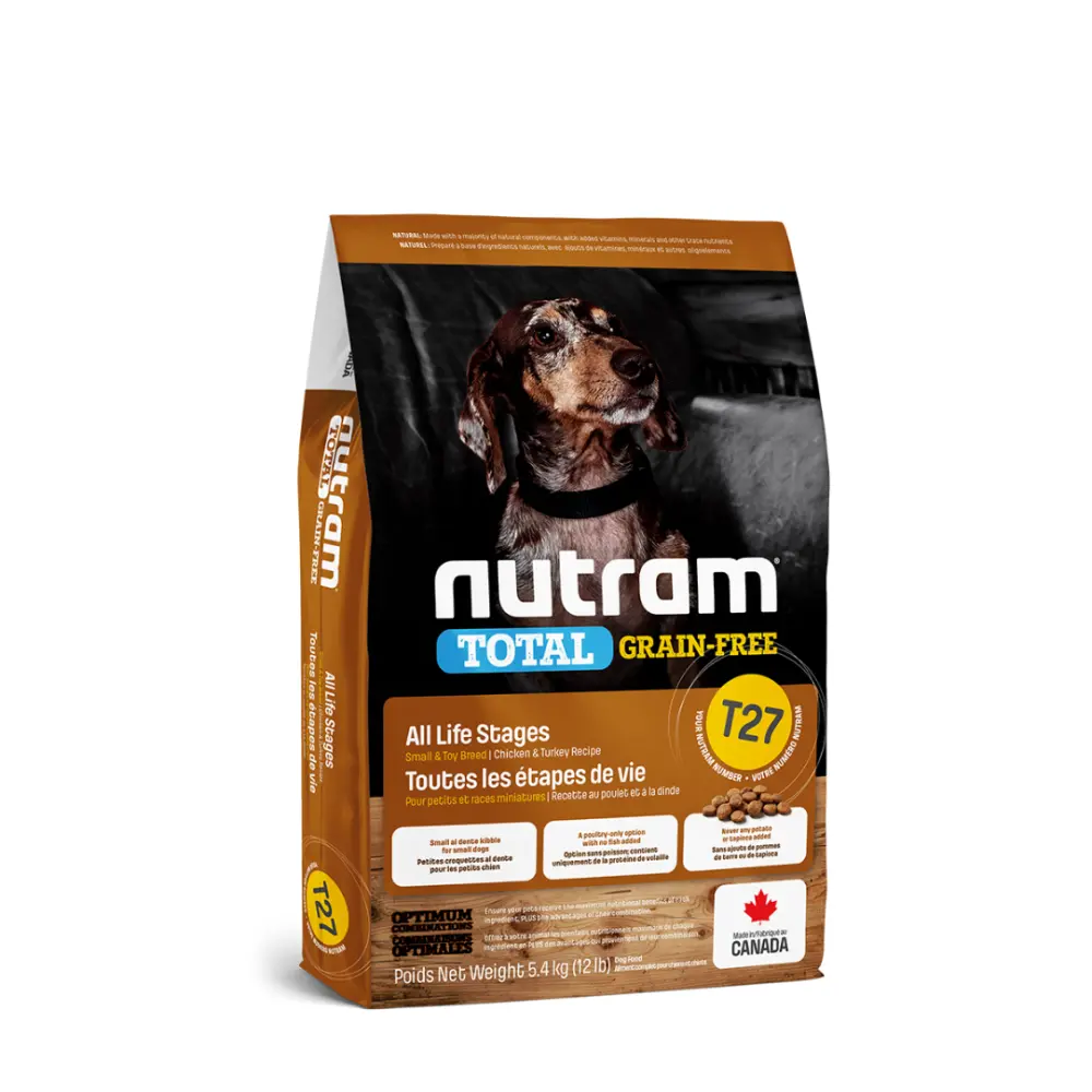 Nutram® T27 Total Grain-Free Turkey Chicken & Duck 2 Kg.| Pollo y Pavo