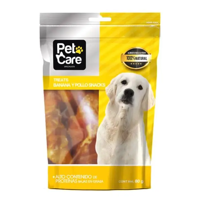 PET CARE – Banana y Pollo x 70 Gr