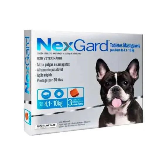 Nexgard para Perros De 4.1 Kg a 10 Kg X 3 UND