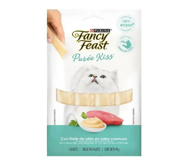 Fancy Feast Puree Kiss Atún 10 Gr X 4 Und