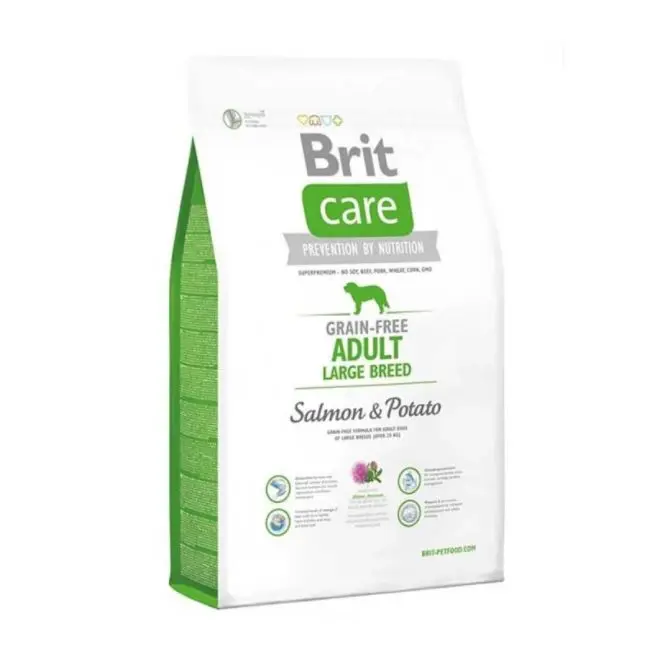 Brit Care Grain Free Adult Large Breed Salmón & Papa 3 kg.