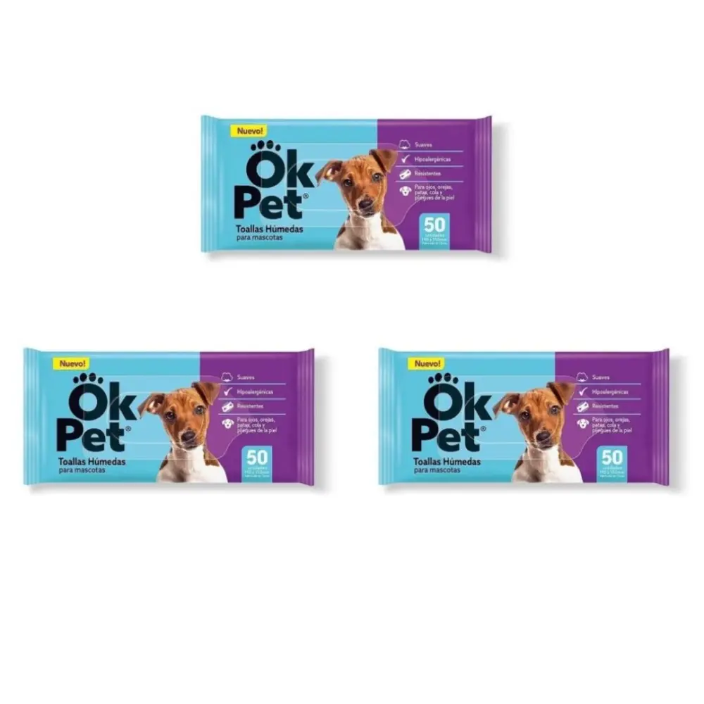 PROMO Toallas Húmedas x 3 paquetes c/u 50 Unidades