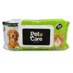 PET CARE – Toalla Húmeda Limón x 50 UND
