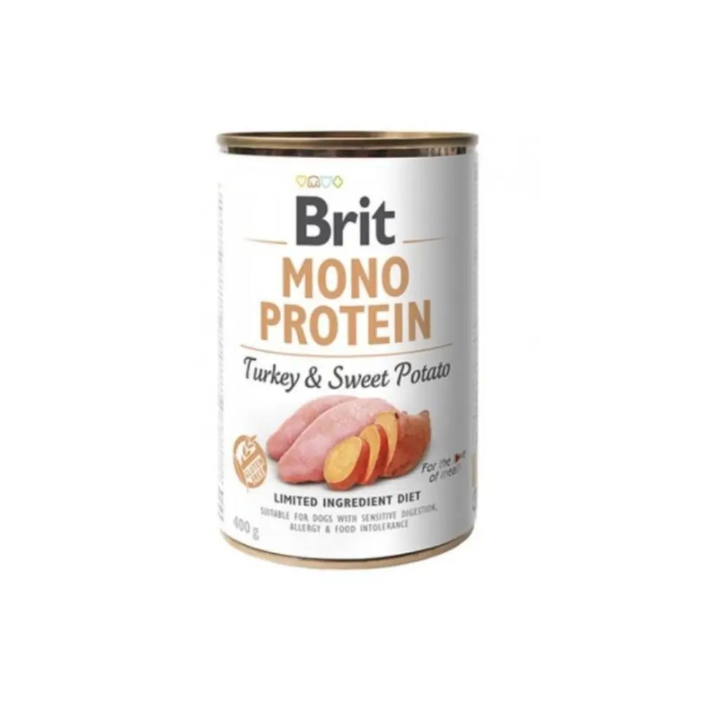 Brit Care lata Mono Protein Turkey & Sweet Potato 400 g