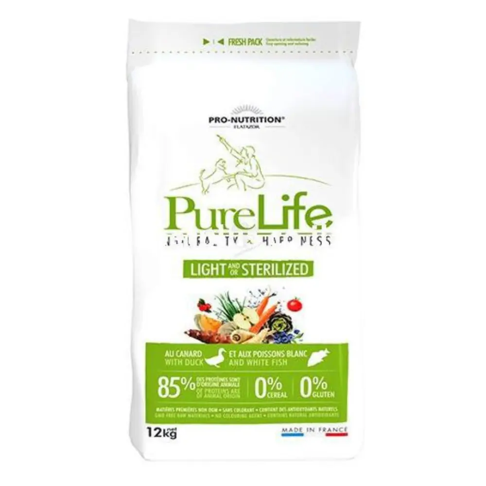 Pure Life Dog Light Sterilized 12Kg – Tendencia sobrepeso y/o Esterilizados