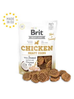 Brit Jerky Snack Chicken with Insect Meat Coins 80 Gr