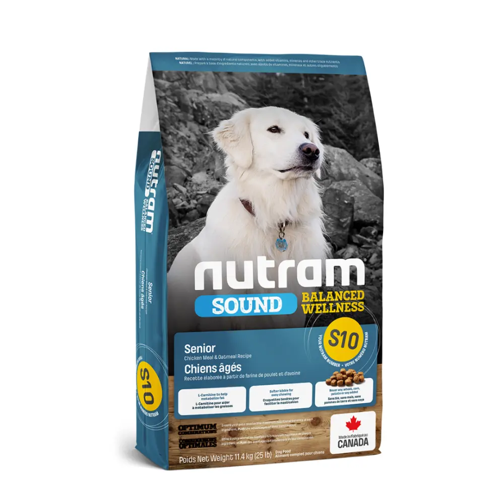 Nutram® S10 Sound Senior Dog 11.4 Kg.| Adulto Mayor